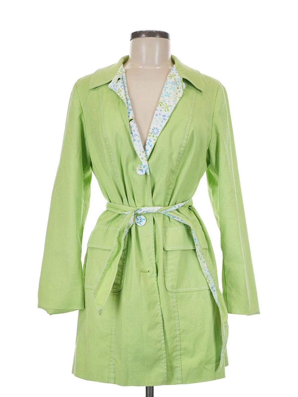 Sigrid Olsen Light Green Rain Coat